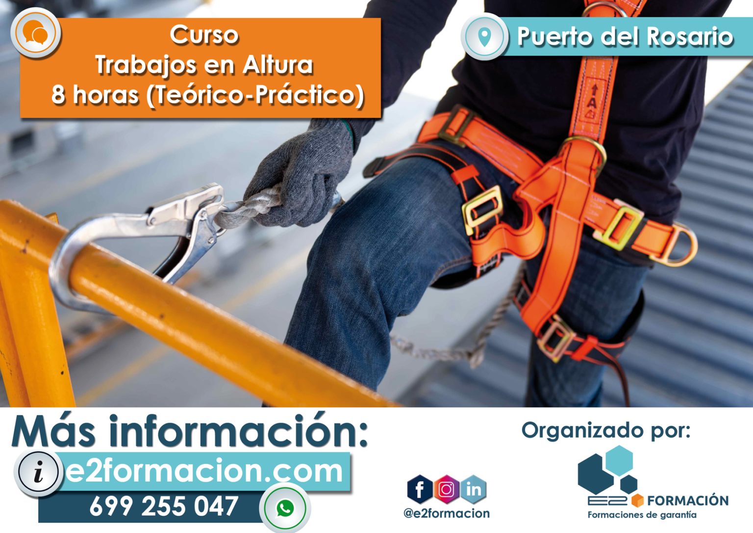 CURSO Trabajos en Altura 8 Horas E2 FORMACIÓN CURSOS PRL